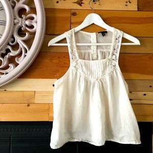 Topshop Pintuck Sleeveless Top